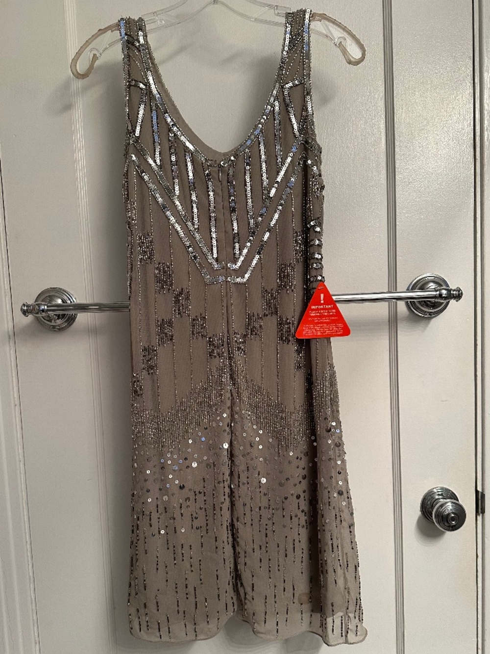 Frock and Frill embellished grey dress size 6 NWT